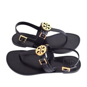 Tory Burch Black Thong Sandals NWT